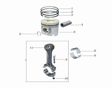 HFC4DA1 Части дизельных двигателей Кружок с поршневым штифтом для повышения производительности двигателя