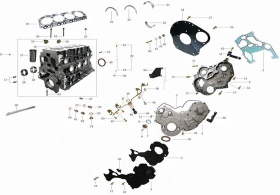 Сборка двигателя Xiangling S для iSF3.8 iSF2.8 FOTON Надежная и прочная